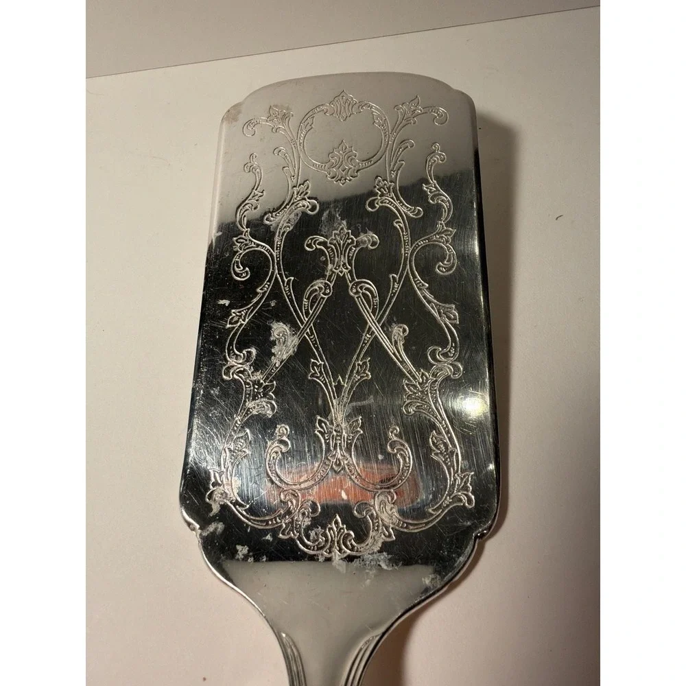 Vintage‎ Gorham Heritage Silverplate Ornate Etched Lasagna Cake Server Italy